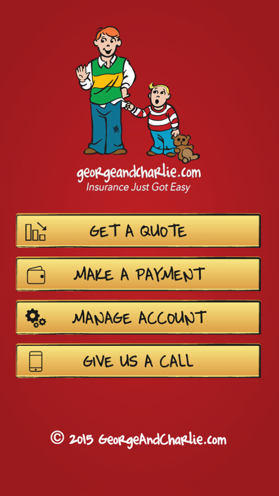GeorgeAndCharlie.com Mobile App Home